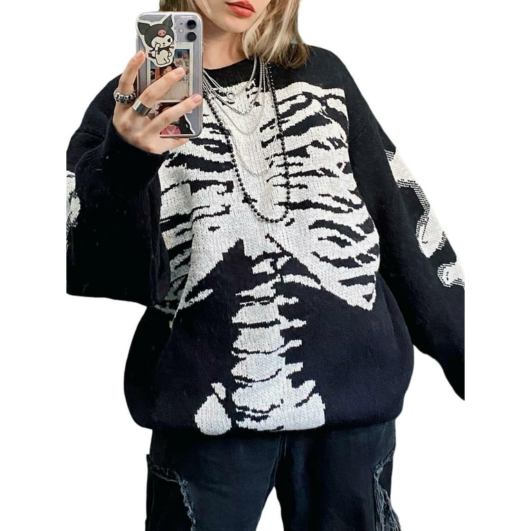 Knitted store skeleton sweater
