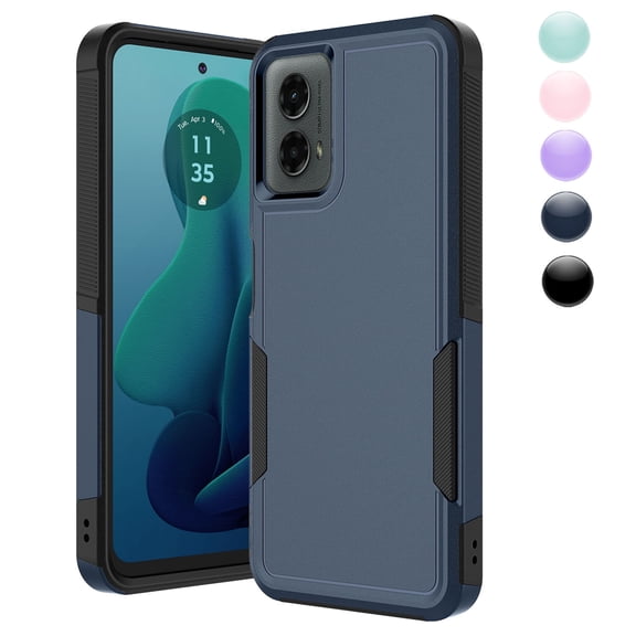 Njjex Rugged Case for Motorola Moto G Play 5G 2024 | Heavy Duty Shockproof Cover | Protective Case for 6.6" Phone (AT&T/T-Mobile/Verizon/Unlocked)-Blue