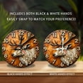 thumbnail image 2 of Deer Head Wall Clock Rustic Autumn Decor 10-Inch Silent Wooden Wall Clock, Battery Operated (AA Batteries Not Included), Artistic Home Decor, 2 of 7