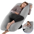 thumbnail image 1 of EMAGIE Almohada Embarazo - Almohada para Embarazada C&oacute;modos y Transpirables Almohada de Embarazo con Relleno de Algod&oacute;n Almohada Corporal para Embarazadas Regalo para Maternidad, 1 of 7