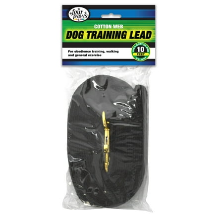 UPC: 0045663561109 | Four Paws Cotton Web Dog Lead Black 10 Feet