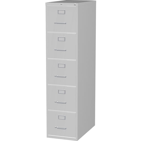 Lorell, Commercial Grade Vertical File Cabinet - 5-Drawer, 1 Each, Light Gray