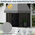 thumbnail image 4 of IVV Manual Retractable Awning, 78.7" Outdoor Retractable Patio Awning Sunshade Shelter, Adjustable Patio Door Window Awning Canopy with Thickened Aluminum Rollers for Backyard, Garden, Balcony (Gray), 4 of 8
