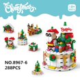 thumbnail image 1 of Bloques de construcción de la serie de Navidad para niños, Mini casa de invierno de reno, modelo de ladrillos DIY, juguetes creativos, regalo de Navidad, 6 en 1, 1 of 5