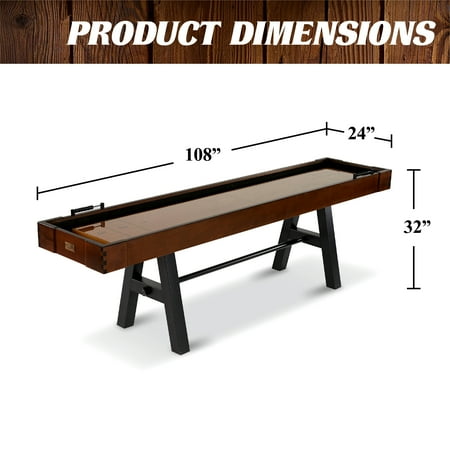 Barrington - 9 ft. Allendale Collection Shuffleboard Table - Brown/Tan