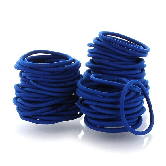 Hair Elastics Hair Ties, Professional Grade Ponytail Holders - 100 Pack Royal Blue