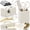 Beige, variant on Aesthetic Desk Accessories Set - A Complete Desktop Organizer For Women Enhances Any Office Decor An Supplies Kit W Finish Incl. Pen Holder  Stapler Tape Dispenser & More