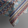 thumbnail image 3 of Blue Boho Tribal Triangles and Arrows Pattern Rectangle Tablecloth 60"x120",Waterproof Polyester Rectangle Table Cloth, Wipeable Spillproof Polyester Tablecloth for Dining, Camping, Indoor and Outdoor, 3 of 6