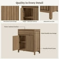 thumbnail image 5 of SICOTAS 29.1"W Mid Century Modern Sideboard Buffet Cabinet with Drawers & Fluted Doors, Small Farmhouse Credenza with Adjustable Shelves Modular Storage Cabinets for Dining Room, Living Room, Walnut, 5 of 8