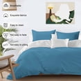 thumbnail image 4 of Blue Bedding 3 Piece Duvet Cover Set Twin Size, Modern Pure Wave Ride Soft Microfiber Comforter Cover with Zipper Closure & Pillowcases, Wrinkle & FadeResistant Quilt Cover, 4 of 9