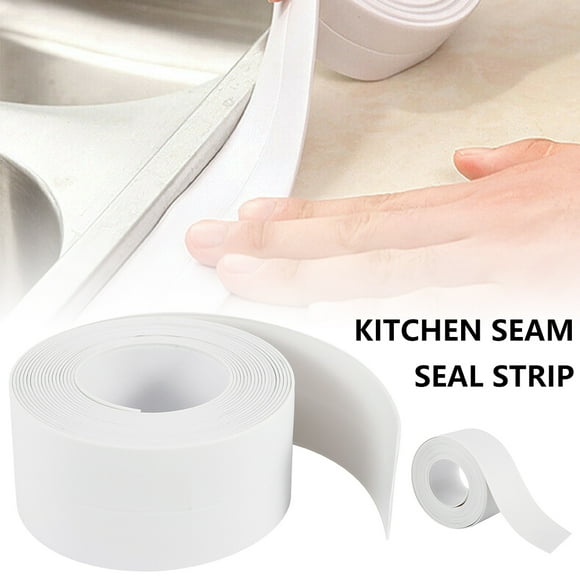 ZTOO Tira de Sellado Tira de Cinta de Caulk Impermeable Hogar Cocina Baño Pared Cinta de Sellado Tiras Resistente a los Hongos Cinta Autoadhesiva para Lavabo Barra Impermeable Ranura para Inodoro Esquina Pegatina de Esquina