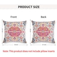 thumbnail image 6 of Boho Pink Throw Pillow Covers 18x18 inch Set of 2, Vintage Coral Floral Persian Carpet Double Sided Pattern Soft Plush Cushion Cover for Couch Sofa Bed Decorative, Only Pillowcase (No Insert), 6 of 6