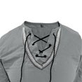 thumbnail image 6 of biudgviw Men's Cotton Linen Shirt Long Sleeve Renaissance Drawstring Top V Neck Vintage Casual Summer Beach Shirts S-XXXL, 6 of 6