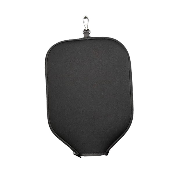 Funda de neopreno para raqueta de pickleball, protector de raqueta con cremallera, soporte de almacenamiento Negro