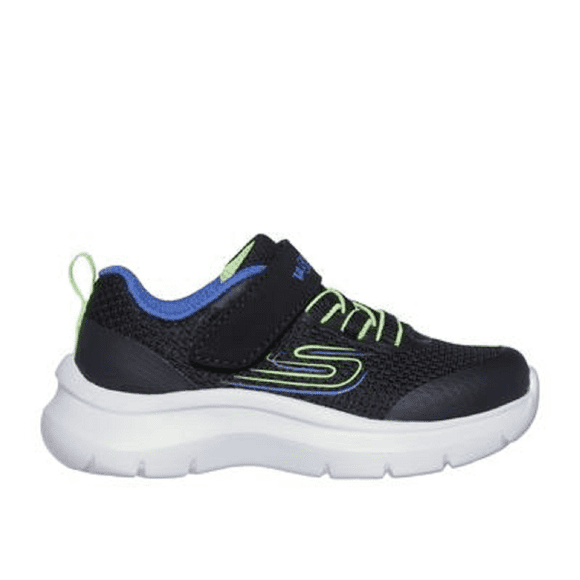Refurbished Skechers 407315N Boy's Skech Fast-Brisk Buddies Sneaker, Black/Blue/Lime, 8 Toddler