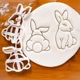 thumbnail image 2 of Juego de sellos de conejo de dibujos animados de plástico blanco, abrasivos para estampar sellos, moldes para sellos de Pascua, 2 of 6