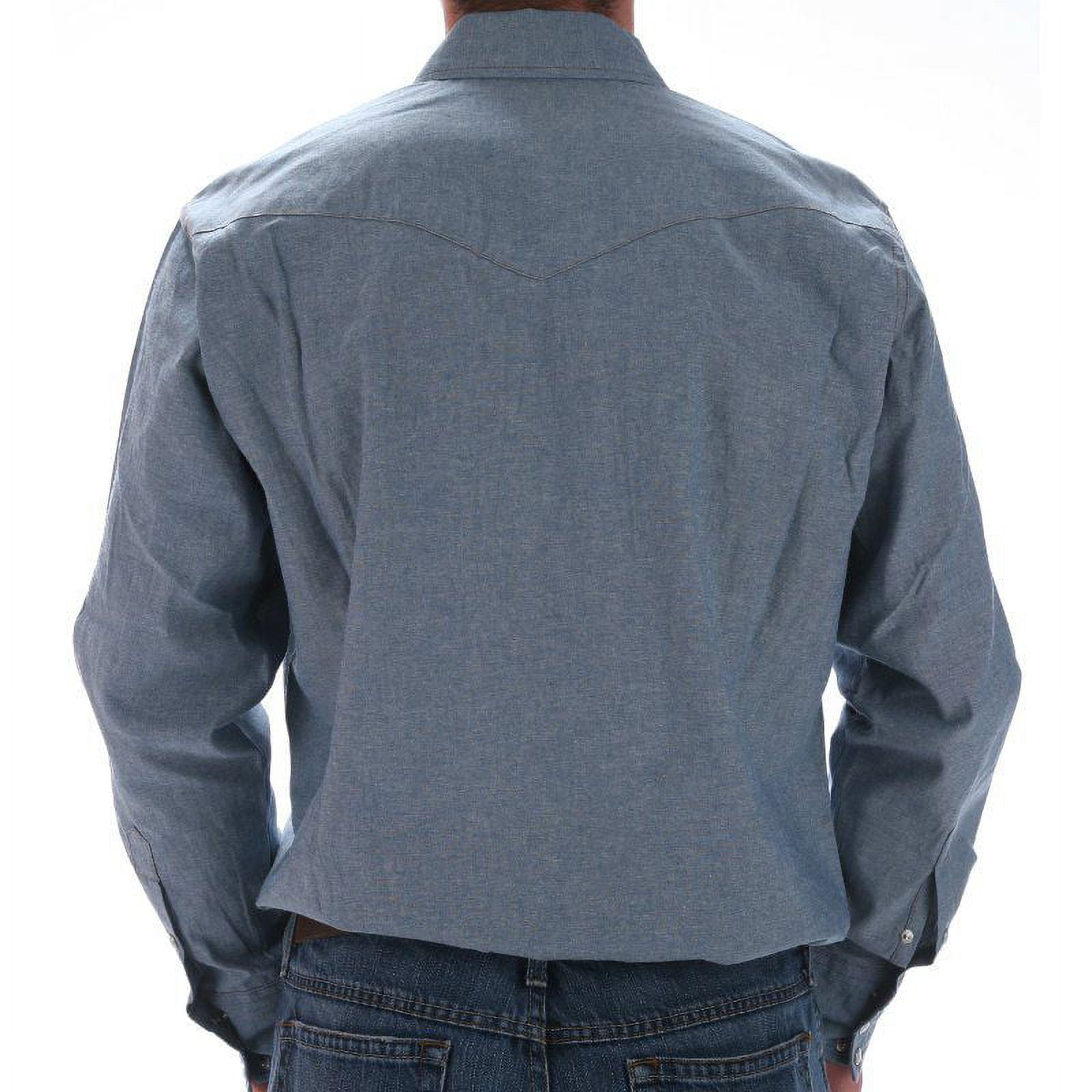 Wrangler Men's Cowboy Cut Indigo Denim Snap Shirt MS70919