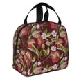 thumbnail image 2 of Fotbe Leaf And Fruit Bolsa Térmica con Estampado y Forro de Aluminio Grueso Bolsa de Almuerzo con Bolsillo Frontal para Hombres y Mujeres, Ideal para Trabajo, Escuela, 2 of 8