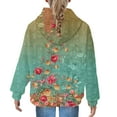 thumbnail image 4 of Mercatoo Girls Vintag Hoodi, Kids Flor Print Long Sleeve Hooded Sweatshirt Casual Stylish Fall Winter Outfit Tops, 4 of 7