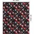 thumbnail image 6 of Christmas Flannel Blanket Throw, Black Red Buffalo Plaid Snowflake Soft Fuzzy Plush Cozy Fleece Blankets for Couch Sofa Bed Lounging, Ideal Gifts for Kids Adults Wife Self, 60x80, 6 of 6