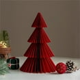 thumbnail image 2 of Christmas Minimalist 3D Paper Trees Ornament, Modern Christmas Tree Honeycomb Statue Foldable Home Tabletop Centerpiece Decoration, 2 of 3