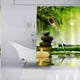 thumbnail image 5 of Cortina de ducha impermeable a prueba de moho tela de poliéster lavable a máquina cortinas de ducha con 12 ganchos para baño 180x180cm (bambú verde) JAMW Sencillez, 5 of 5