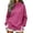 Hot Pink, variant on Basysin Sweatshirts For Women Side Slit Oversized Pullover Tops with Pocket | Long Sleeve Casual Sweatshirts Atheltic Workout Sweater Tops Fall Fashion