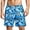 Blue Black Leaves, variant on Men's Swim Trunks with Lining Quick Dry Summer Funny Print Swimswear Beach Shorts for Men Green Black Leaves Size s