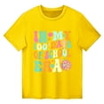 thumbnail image 3 of Little Girl's Back-To-School T Shirt Short Sleeved Letter Printed T-Shirt Tops, 3 of 3