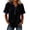 Black -AE06, variant on Nestiefly Denim Button Down Shirt Women Lapel Collar Short Sleeve Patchwork Comfort V Neck Casual Tunic Jean Blouses Dark Gray S