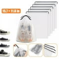 thumbnail image 4 of 10× Large Clear Shoe Bag Storage Transparent for Travel w/ Rope 12×16in Portable, 4 of 7