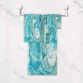 thumbnail image 5 of Dreamtimes 3 PCS Towel Beautiful Teal Blue Gold Marble Texture Cotton Bath Towel Set (1 Bath Towel, 1 Hand Towel, 1 Washcloth) for Bathroom, Super Soft and Quick Dry Towels, 5 of 7