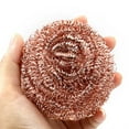thumbnail image 4 of Copper Sponge Copper Scraper Copper Sponge For Kitchen Kitchen Cleaning Tools Copper Scouring Pad Scrubbing Scour Pads Stainless Steel Wool Scrubber Scrubbing Scouring Pad Gold 6x4cm, 4 of 9