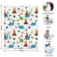 thumbnail image 4 of White Dinosaurs Volcanoes Birds Pattern Blanket,Comfortable Soft Lamb Wool Throw Blanket,All Season,Warm Lightweight Blankets for Sofa Bed Couch Living Room Chair,30"x40", 4 of 4