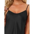 thumbnail image 4 of DARING DIVA Women's Satin Cami Short Sleepwear Silky Pajamas Sets Black XS, 4 of 6