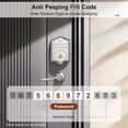 thumbnail image 5 of Cerradura de puerta de entrada sin llave de 52 HZ con código, cerrojo de teclado electrónico con 2 llaves, cerraduras de puerta inteligentes para puerta principal, guía de voz, contraseña anti-mirones, 5 of 5