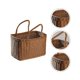 thumbnail image 2 of Basket Woven Wicker Baskets Picnic Handle Storage Rattan Market Flower Handles Straw Fruit Gift Shopping Hand Tote, 2 of 5