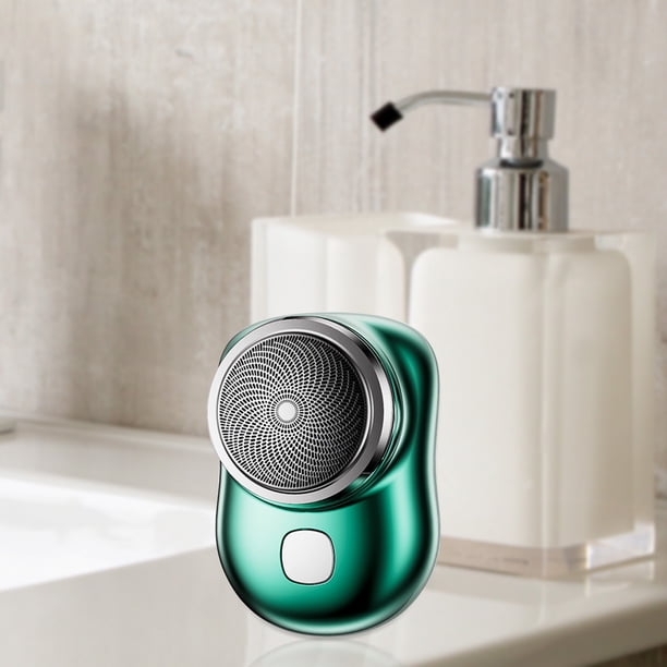 Hombre Mini Barba Afeitado Resistencia al óxido Eléctrico para viaje de negocios (Verde)