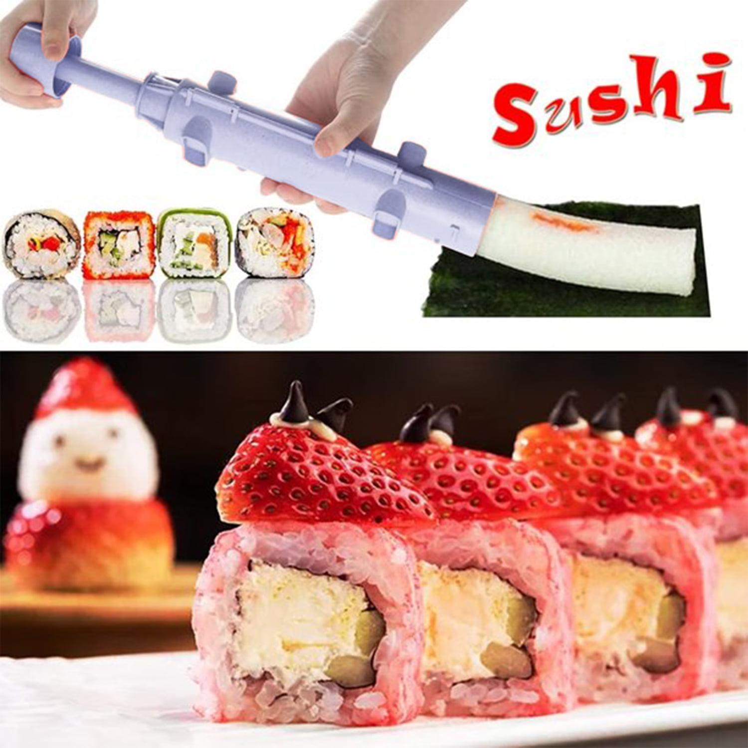 Plastic Cylindrical Beginner Sushi Kit Vegetable Meat Rolling Tool Food  Grade
