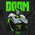 thumbnail image 3 of Marvel Comics Retro Dr. Doom Green Brick Texture Vintage Men's T Shirt (Black, S-XXXL), 3 of 4