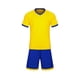 thumbnail image 2 of Conjuntos de blusas y camisas de manga corta con cuello en V. Conjunto de traje de fútbol de color sólido para niños para juegos deportivos universitarios, partidos de rendimiento, uniformes de entren, 2 of 5