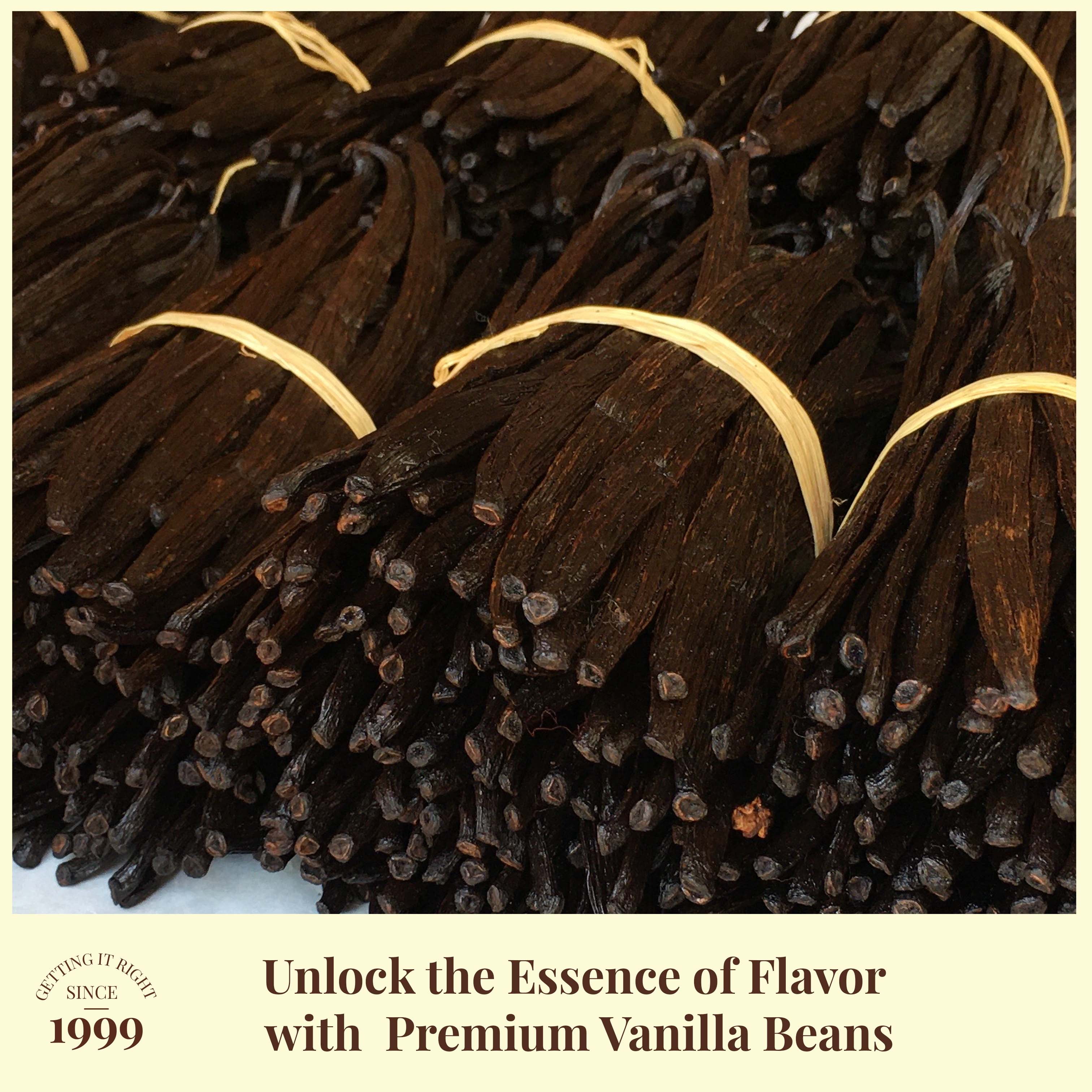 1 lb Vanilla Beans Grade a+ Pods, Bulk Vanilla Bean for Making Extract & Baking, Non-GMO - Akshit