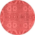 thumbnail image 1 of Ahgly Company Indoor Round Oriental Red Traditional Area Rugs, 7' Round, 1 of 4