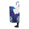 thumbnail image 2 of HATIART Hooded Blanket Night Scenery with Pegasus Wearable Blanket 56x80 Inch Hooded Throw Wrap Robe, 2 of 3