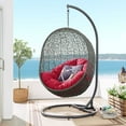 thumbnail image 1 of Modway Chaise Balançoire de Patio Extérieur avec Support en Gris Rouge, 1 of 9