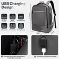 thumbnail image 5 of Aisboks Travel Backpack for Adult,17.3''Laptop Backpack with USB Charging Port,Airline Approved Personal Item Bag,Wear and Water Resistance Business Backpack,Dark Gray，Gift for Father's day, 5 of 8