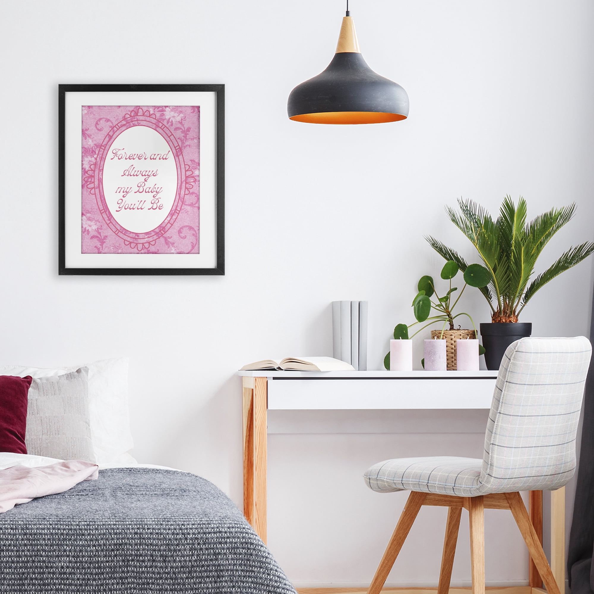 Stupell Industries Forever & Always My Baby Black Framed Print Under Glass, design by Lil' Rue