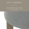 thumbnail image 4 of Maven Lane Celia Contemporary Upholstered Ottoman with Refined Grey Wood Finish, 4 of 6