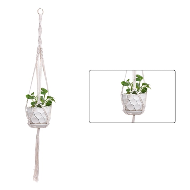 Billuyoard Cestas colgantes 100 hechas a mano, soporte para plantas, macramé, colgador de plantas, maceta para colgar en la pared interior, soporte para Jardín y Patio No.26 Billuyoard HA001777-26