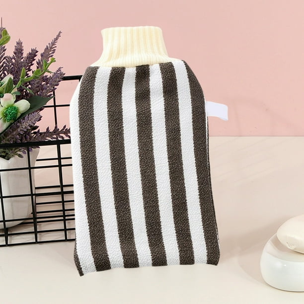 Toalla exfoliante para la espalda | Almohadilla de baño de caucho natural para mujer | Partículas suaves para masajear | Paño ecológico de secado rápido | Portátil para viajes, exteriores y uso